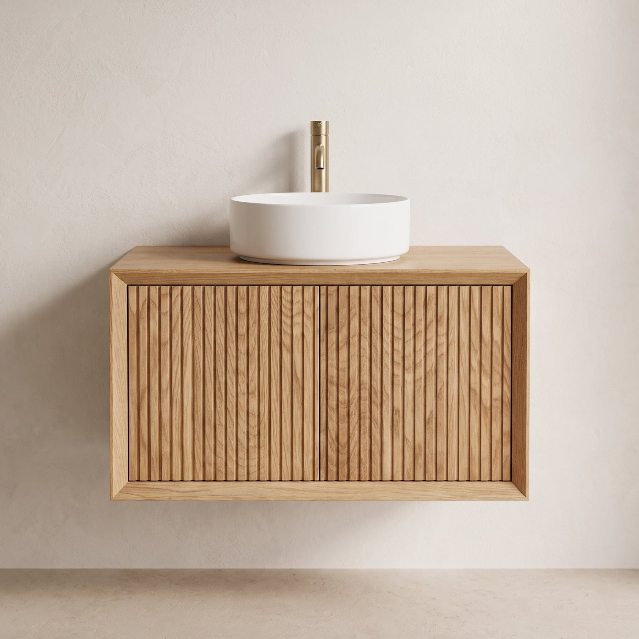 IN STOCK - Archer Vanity - 750mm - American Oak - 2x Doors