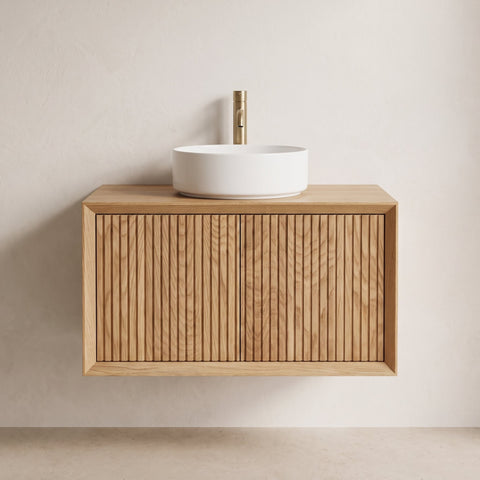 IN STOCK - Archer Vanity - 750mm - American Oak - 2x Doors