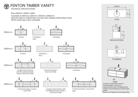 Fenton Timber Vanity