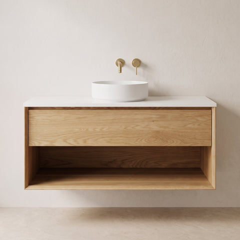 IN STOCK - Henne Vanity - 1000mm - American Oak - 1x Drawers