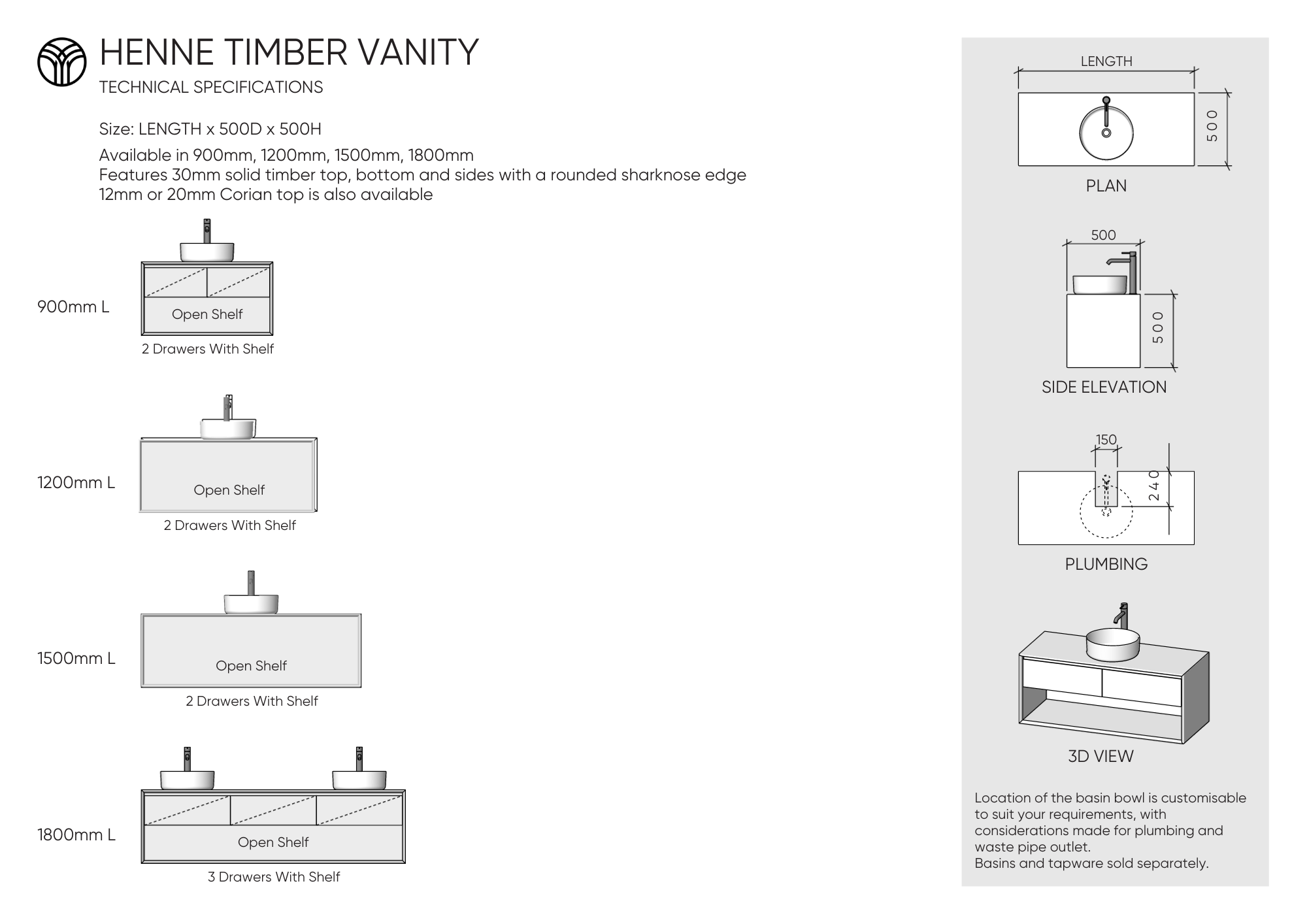 Henne Timber Vanity