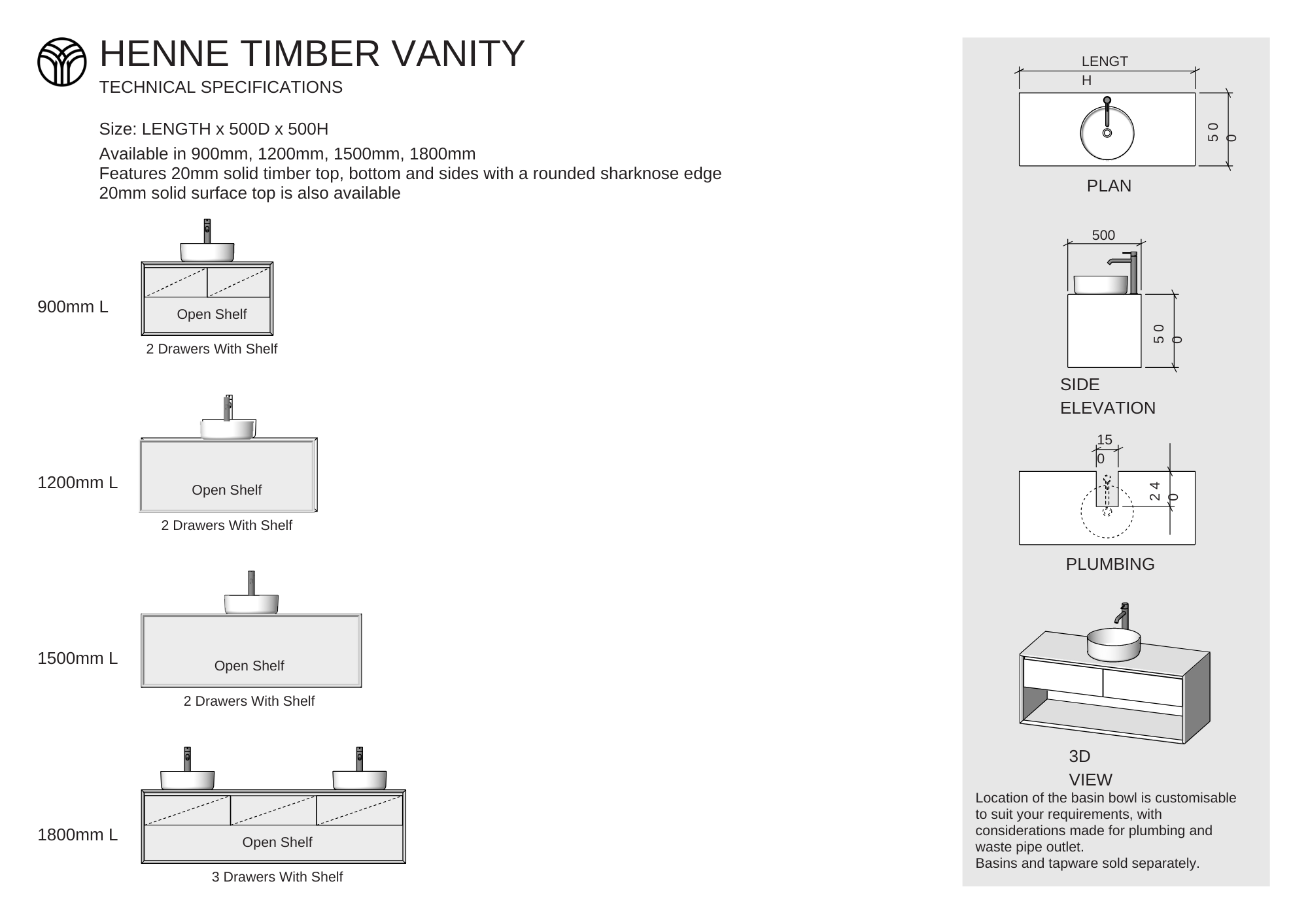 Henne Timber Vanity