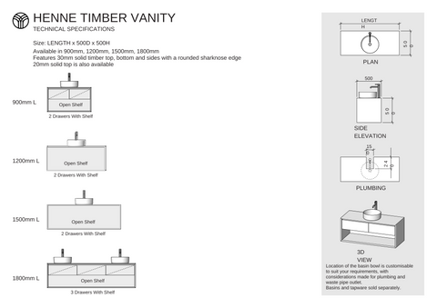 Henne Timber Vanity