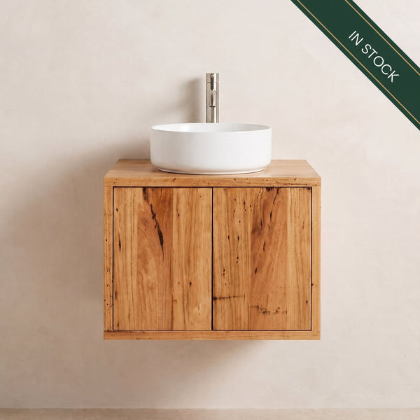 IN STOCK - Alpine Vanity - 600mm - Recycled Messmate- 2x Doors