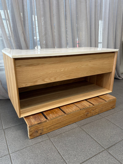 IN STOCK - Henne Vanity - 1000mm - American Oak - 1x Drawers view 4