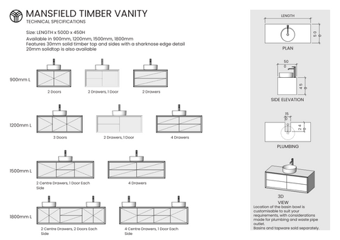 Mansfield Timber Vanity