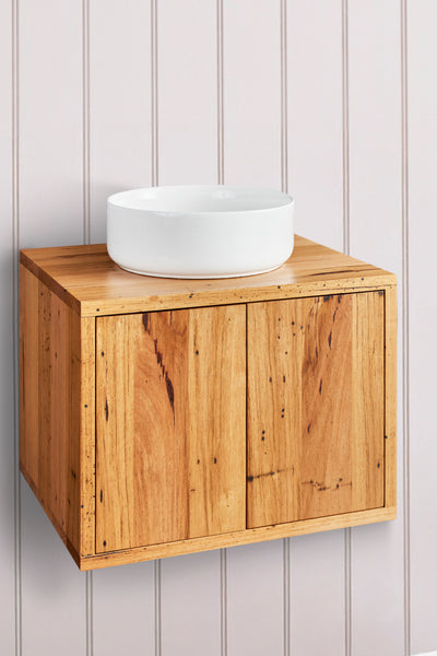 IN STOCK - Alpine Vanity - 600mm - Recycled Messmate- 2x Doors view 3