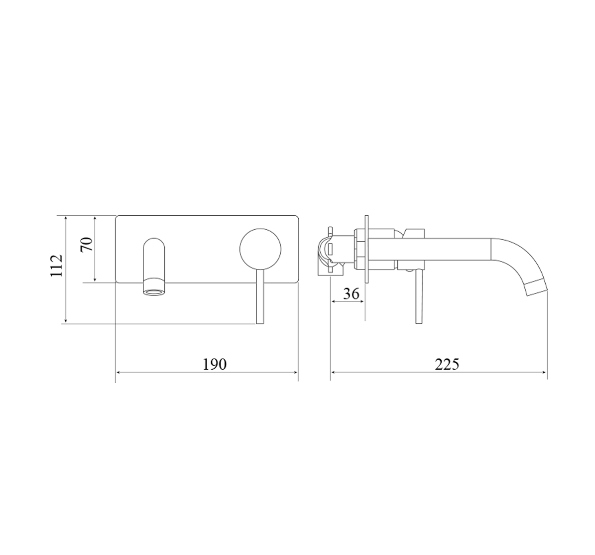 Hali Wall Basin mixer